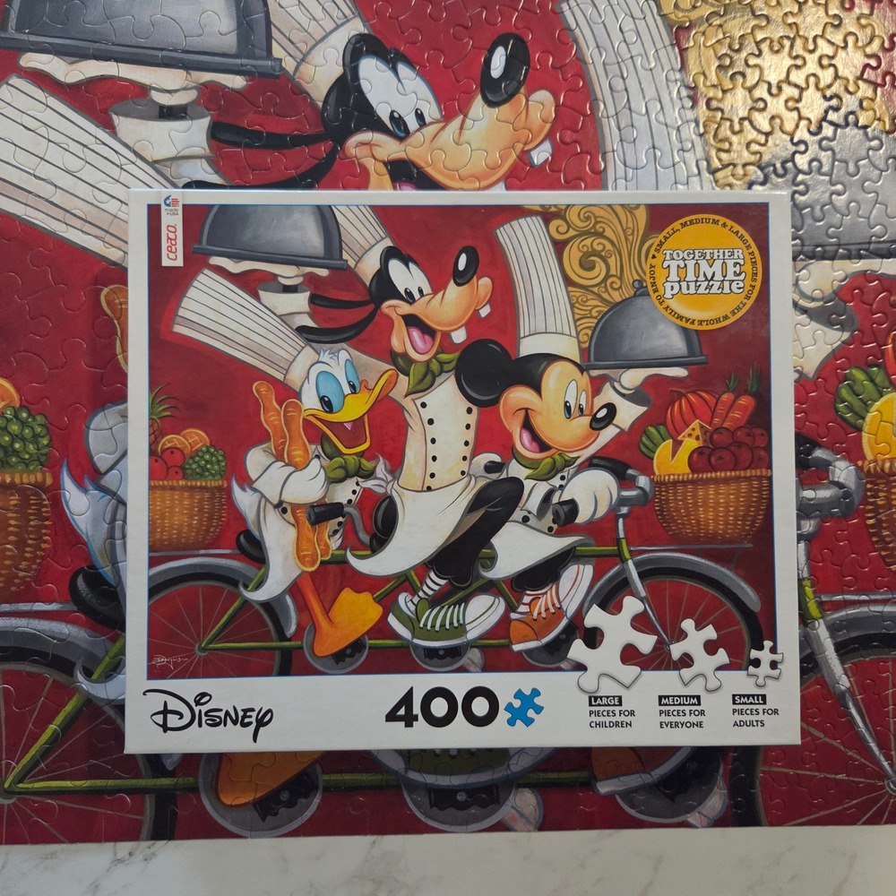 Disney Ceaco Together Time Mickey Mouse Donald Goofy 400 Piece Jigsaw Puzzle